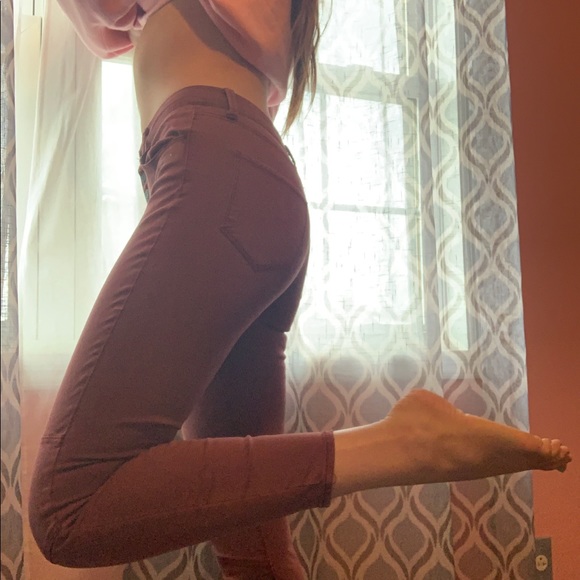 Red High Waisted Jeans - Picture 3 of 3